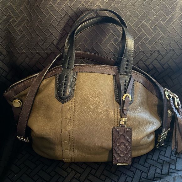 Handbag Leather By Oryany, Size: Medium